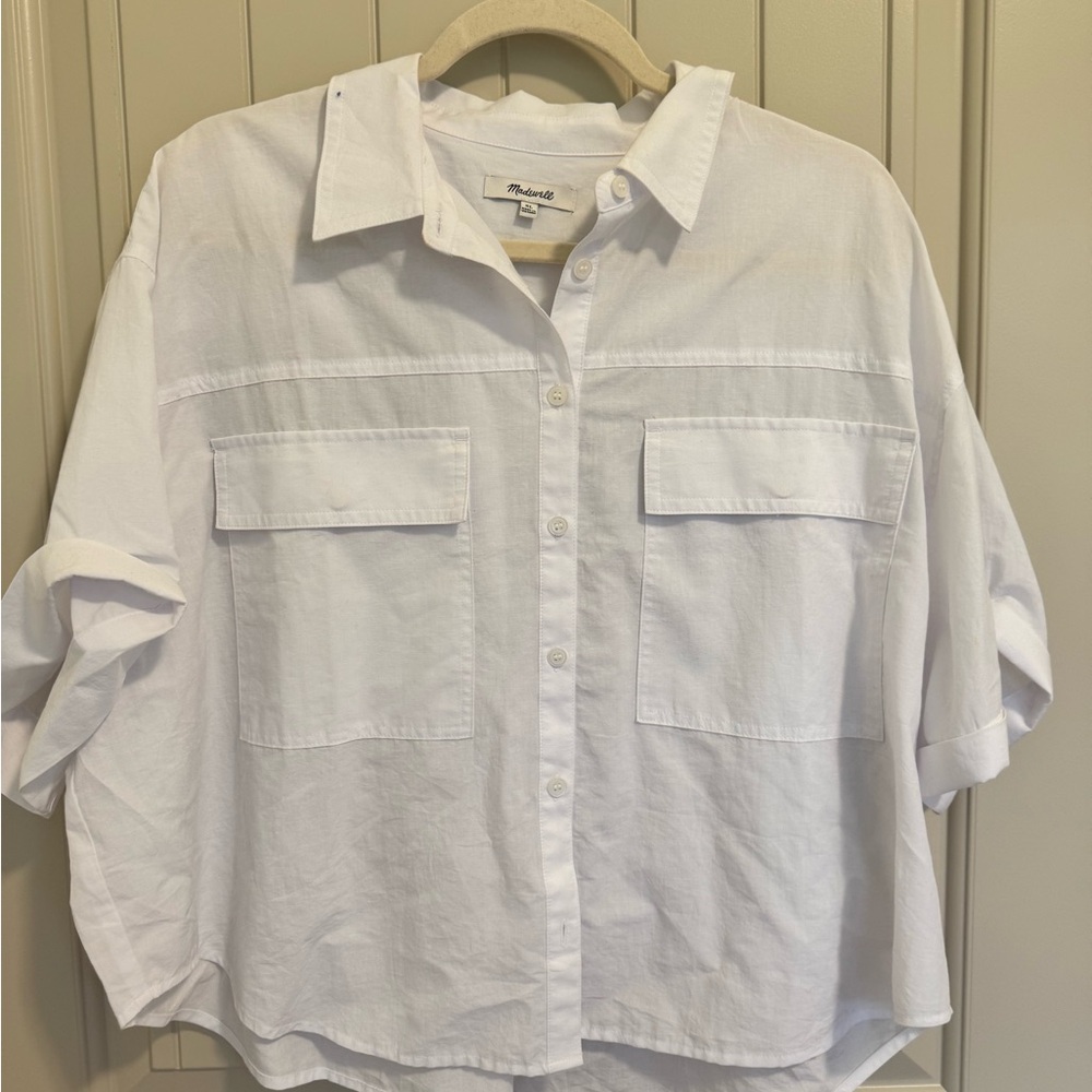 Madewell Cropped Utility Button-Up Shirt